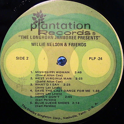 Willie Nelson : The Longhorn Jamboree Presents Willie Nelson & His Friends (LP,Compilation,Stereo)