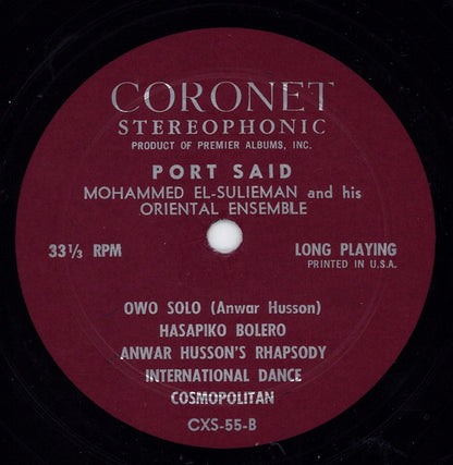 Mohammed El-Sulieman And His Oriental Ensemble : The Music Of Port Said (LP,Stereo)