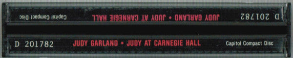 Judy Garland : Judy At Carnegie Hall - Judy In Person (Album,Club Edition,Reissue,Remastered)