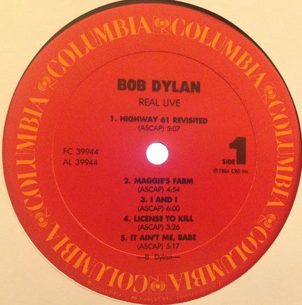 Bob Dylan : Real Live (LP,Album,Stereo)
