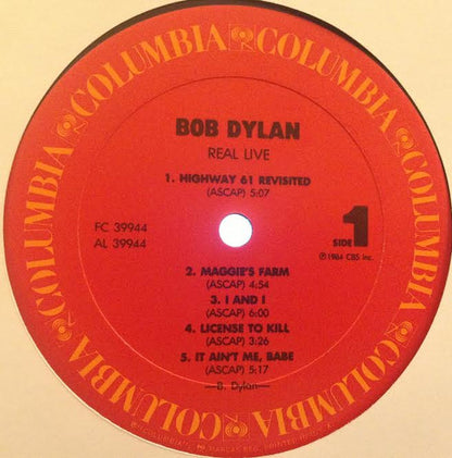 Bob Dylan : Real Live (LP,Album,Stereo)