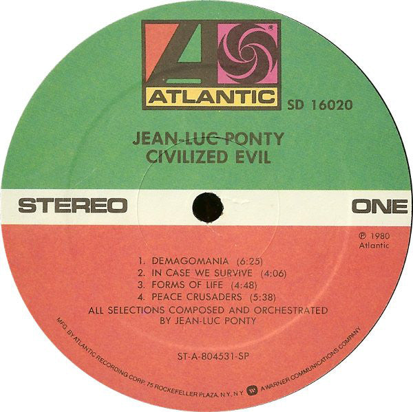 Jean-Luc Ponty : Civilized Evil (LP,Album)