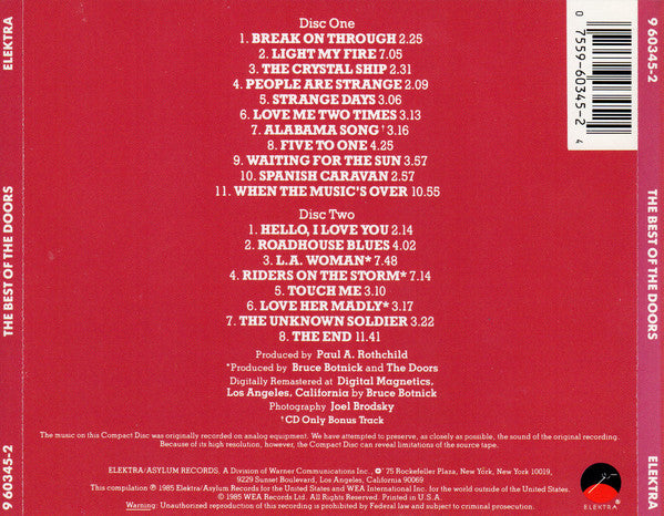 Doors, The : The Best Of The Doors (Compilation,Remastered)