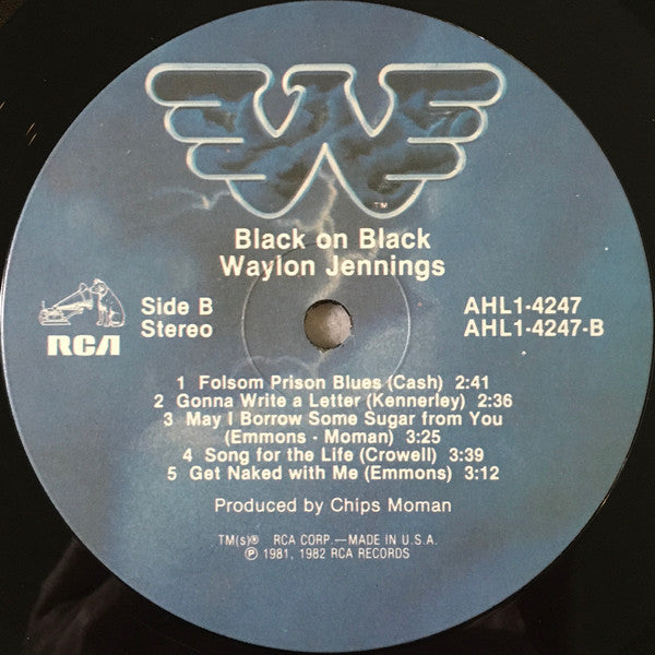 Waylon Jennings : Black On Black (LP,Album)