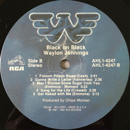 Waylon Jennings : Black On Black (LP,Album)