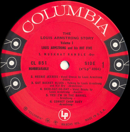 Louis Armstrong & His Hot Five : The Louis Armstrong Story (Volume 1) (LP,Album,Compilation,Reissue,Mono)