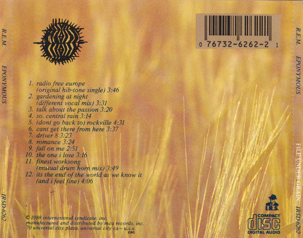 R.E.M. : Eponymous (Compilation,Club Edition)