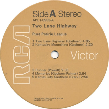 Pure Prairie League : Two Lane Highway (LP,Album)