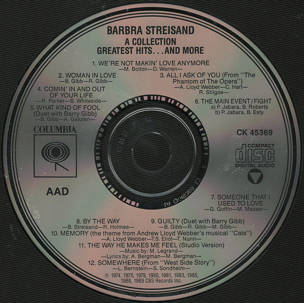 Barbra Streisand : A Collection (Greatest Hits...And More) (Compilation,Club Edition)