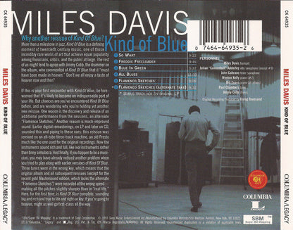 Miles Davis : Kind Of Blue (Album,Reissue,Remastered)