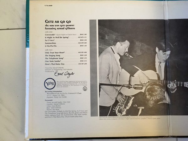 New Stan Getz Quartet, The Featuring Astrud Gilberto : Getz Au Go Go (LP,Album,Stereo)