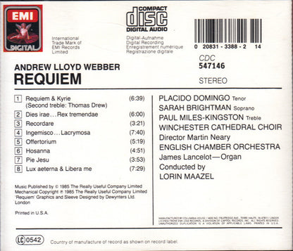 Andrew Lloyd Webber : Requiem (Album,Reissue)