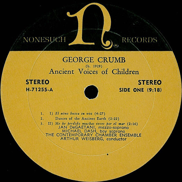 George Crumb : Ancient Voices Of Children (LP,Stereo)
