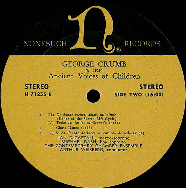 George Crumb : Ancient Voices Of Children (LP,Stereo)
