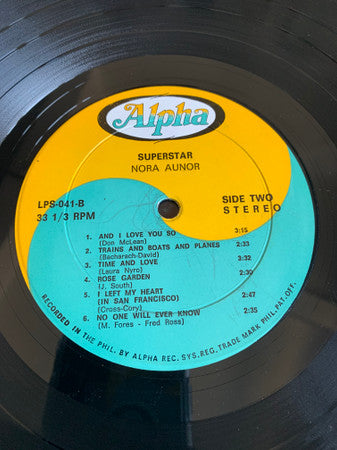 Nora Aunor : Superstar (LP,Album,Stereo)