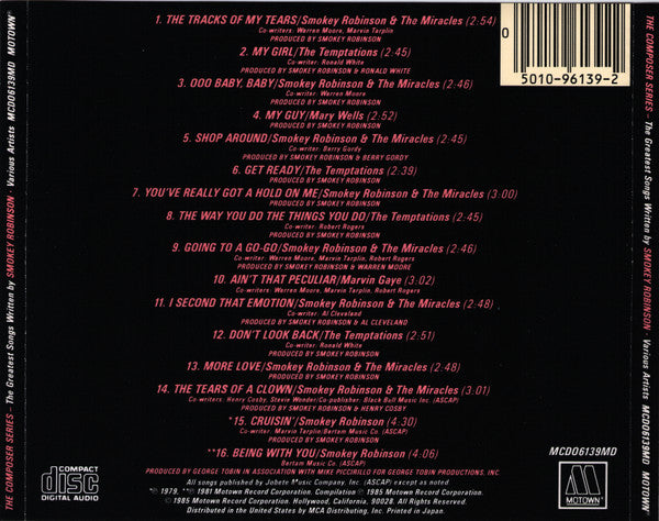 Smokey Robinson : The Composer Series: The Greatest Songs Written By Smokey Robinson (Compilation)