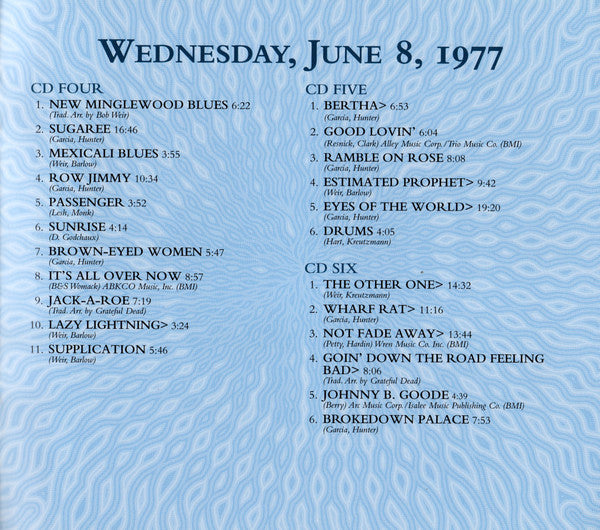 Grateful Dead, The : Winterland June 1977: The Complete Recordings + Bonus Disc (Chicago 5/12/77) (HDCD,Album)