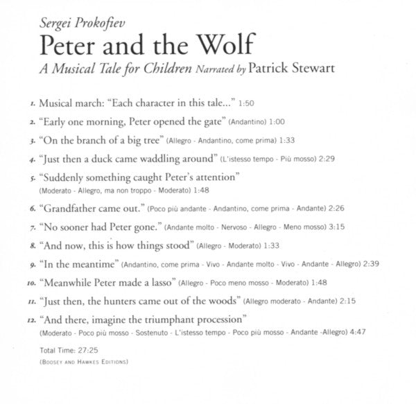 Sergei Prokofiev / Claude Debussy - Patrick Stewart, Kent Nagano, Orchestre De L'Opéra De Lyon : Peter And The Wolf (Album)
