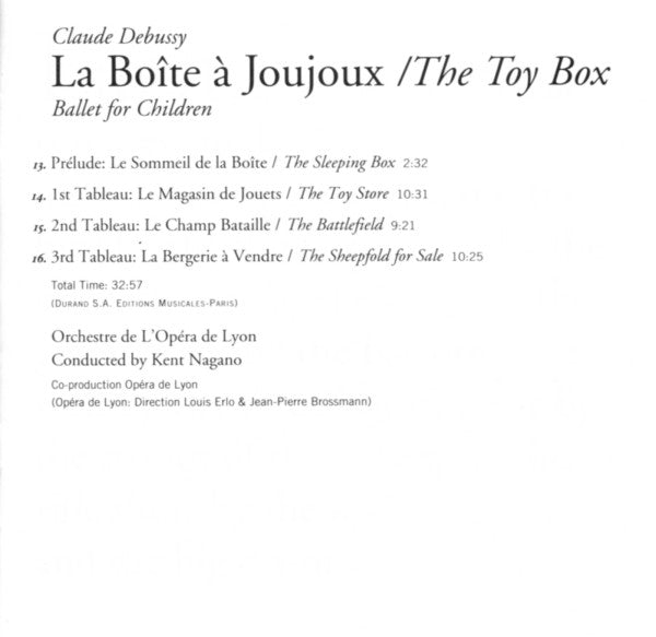 Sergei Prokofiev / Claude Debussy - Patrick Stewart, Kent Nagano, Orchestre De L'Opéra De Lyon : Peter And The Wolf (Album)