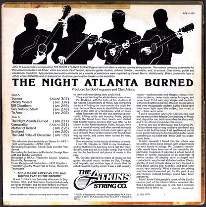 Atkins String Co., The : The Night Atlanta Burned (LP)