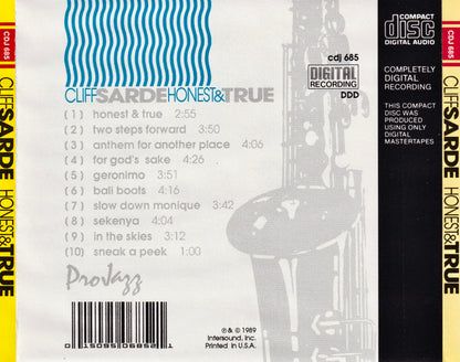 Cliff Sarde : Honest & True (Album)