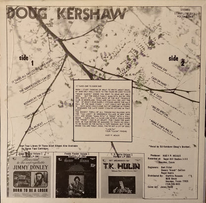 Doug Kershaw : Louisiana Cajun Country Volume 1 (LP)