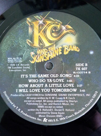 KC & The Sunshine Band : Who Do Ya (Love) (LP,Album,Club Edition,Stereo)