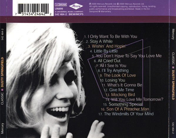 Dusty Springfield : Classic Dusty Springfield (Compilation,Remastered)