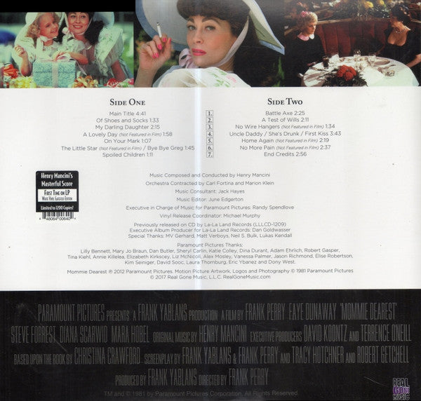 Henry Mancini : Mommie Dearest (Music From The Motion Picture) (LP,Album,Limited Edition)