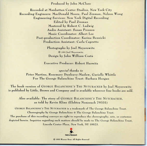 George Balanchine, Pyotr Ilyich Tchaikovsky, New York City Ballet Orchestra, David Zinman : George Balanchine's The Nutcracker - Music From The Original Soundtrack (Album)