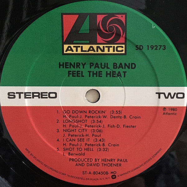 Henry Paul Band : Feel The Heat (LP,Album)