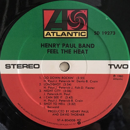Henry Paul Band : Feel The Heat (LP,Album)