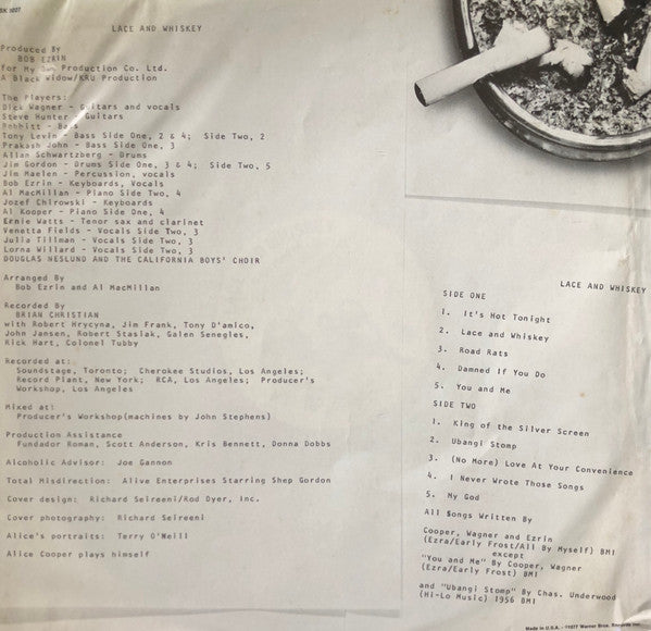 Alice Cooper (2) : Lace And Whiskey (LP,Album)