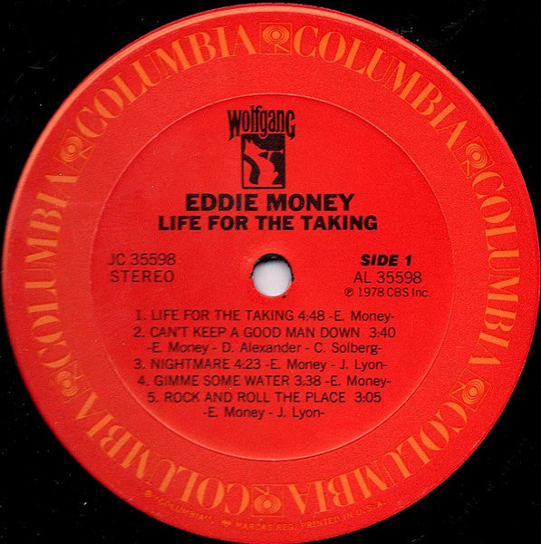 Eddie Money : Life For The Taking (LP,Album)