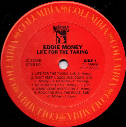 Eddie Money : Life For The Taking (LP,Album)