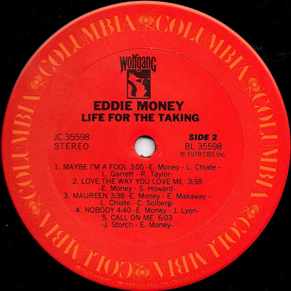 Eddie Money : Life For The Taking (LP,Album)