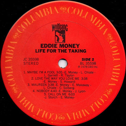 Eddie Money : Life For The Taking (LP,Album)