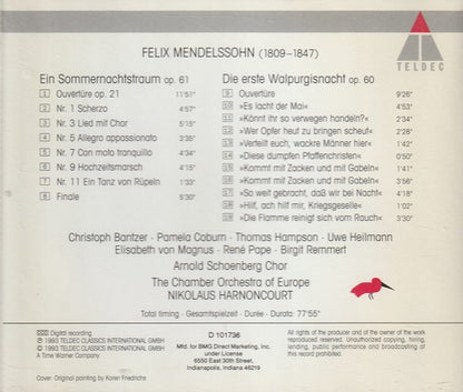 Felix Mendelssohn-Bartholdy, Chamber Orchestra Of Europe, The, Nikolaus Harnoncourt : Ein Sommernachtstraum | Die Erste Walpurgisnacht (Club Edition)