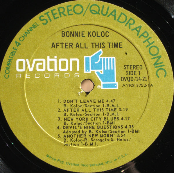 Bonnie Koloc : After All This Time (LP,Album,Quadraphonic)