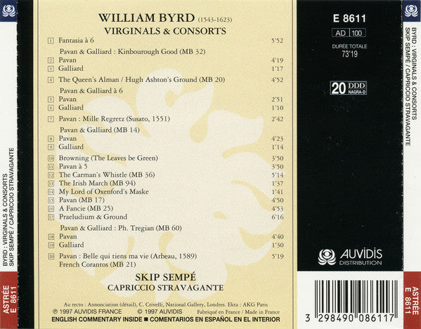 William Byrd, Skip Sempé, Capriccio Stravagante : Virginals & Consorts ()
