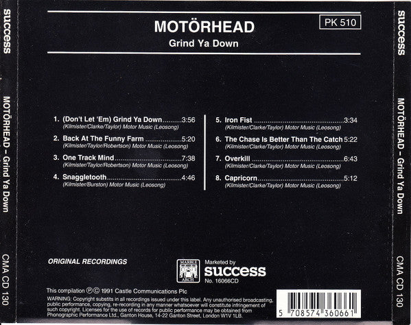Motörhead : Grind Ya Down (Compilation)