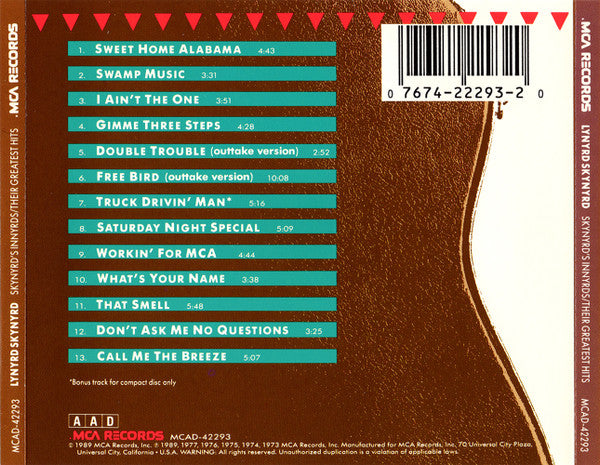 Lynyrd Skynyrd : Skynyrd's Innyrds - Their Greatest Hits (Compilation)