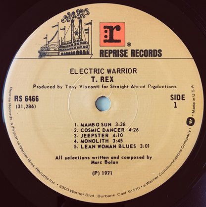 T. Rex : Electric Warrior (LP,Album,Reissue)
