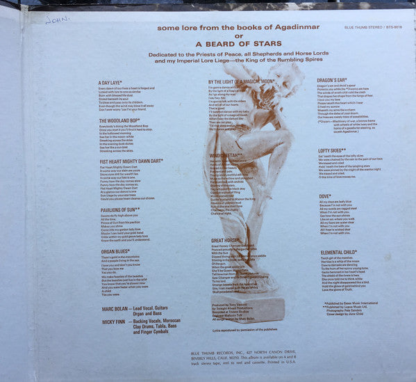 Tyrannosaurus Rex : A Beard Of Stars (LP,Album,Reissue)