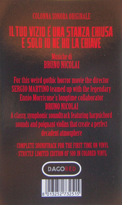 Bruno Nicolai : Il Tuo Vizio E' Una Stanza Chiusa E Solo Io Ne Ho La Chiave (LP,Album,Limited Edition)