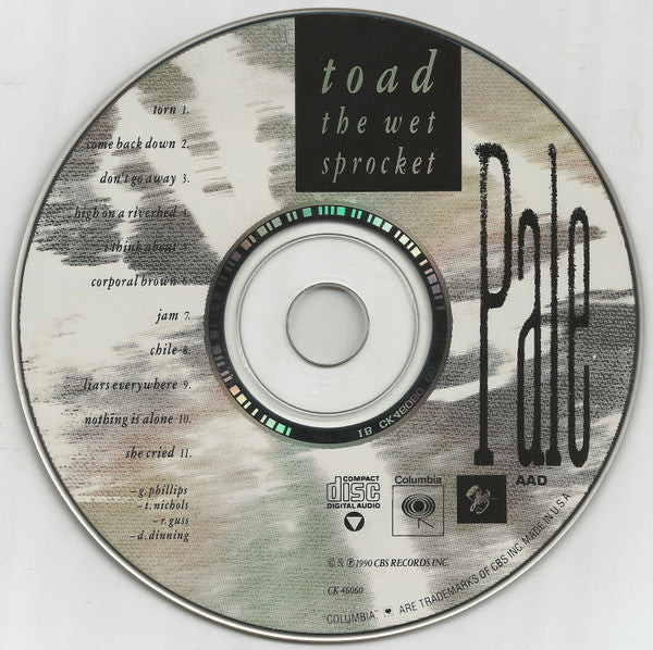 Toad The Wet Sprocket : Pale (Album,Repress,Stereo)
