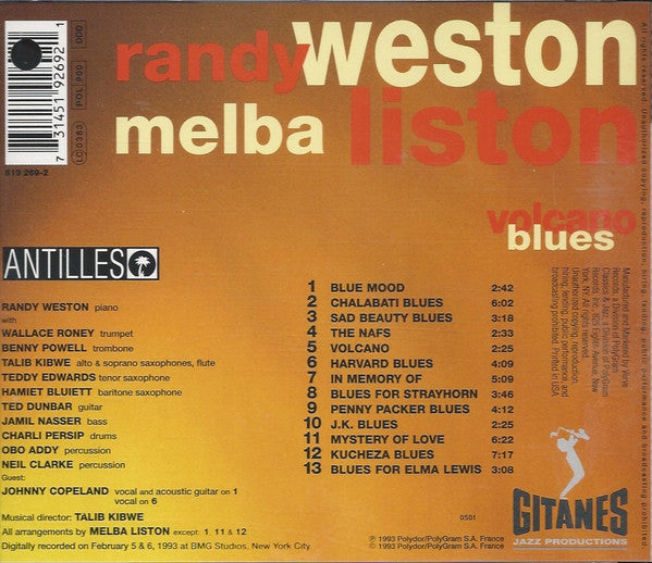 Randy Weston, Melba Liston : Volcano Blues (Album)
