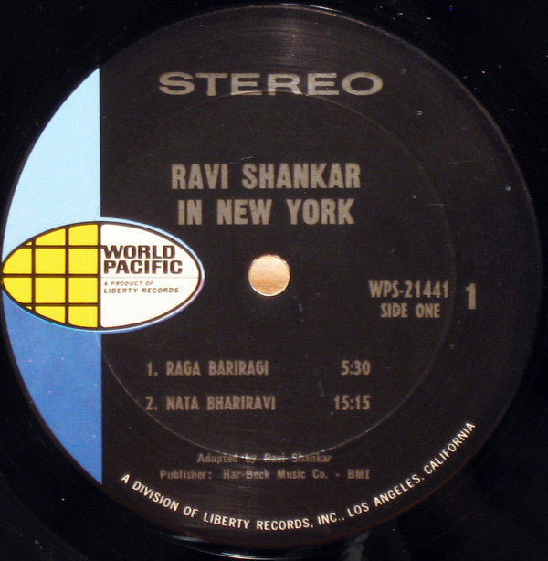 Ravi Shankar, Alla Rakha : Ravi Shankar In New York (LP,Album,Stereo)