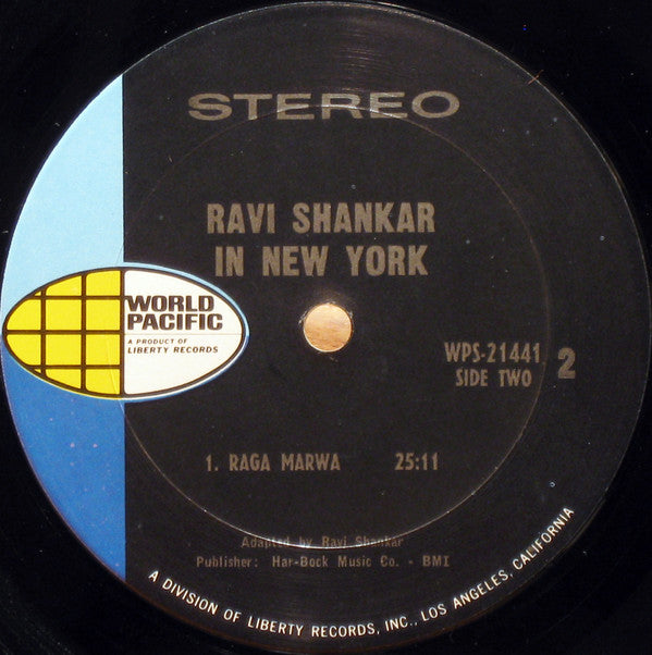 Ravi Shankar, Alla Rakha : Ravi Shankar In New York (LP,Album,Stereo)