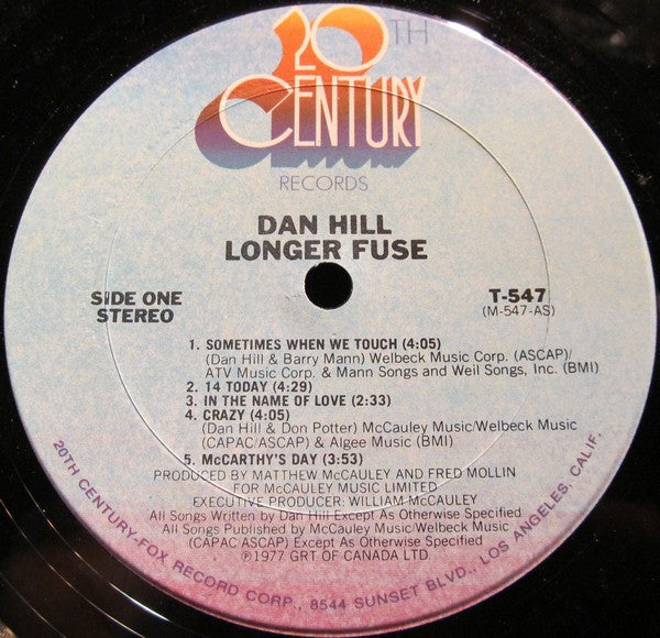 Dan Hill : Longer Fuse (LP,Album)